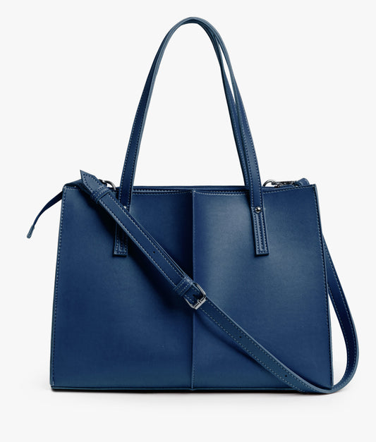 Blue work tote bag